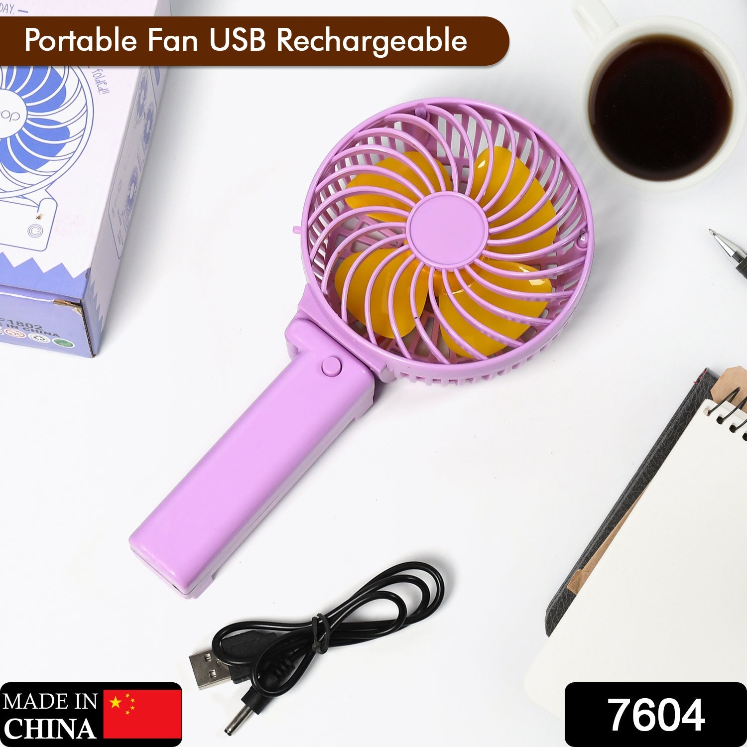 7604 Portable Mini handy Fan & Personal Table Fan | Rechargeable Battery Operated Fan Suitable for Kids, Women, Makeup Artist, Home Office DeoDap 7604 Portable Mini handy Fan & Personal Table Fan | Rechargeable Battery Operated Fan Suitable for Kids, Women, Makeup Artist, Home Office DeoDap